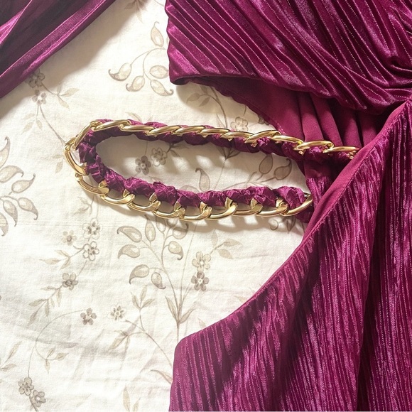 Ramy Brook Kimberly Dress Plisse Cutout High-Low XS - Picture 6 of 12